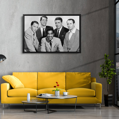 Rat Pack Black and White Canvas Art – Hollywood Legends Decor