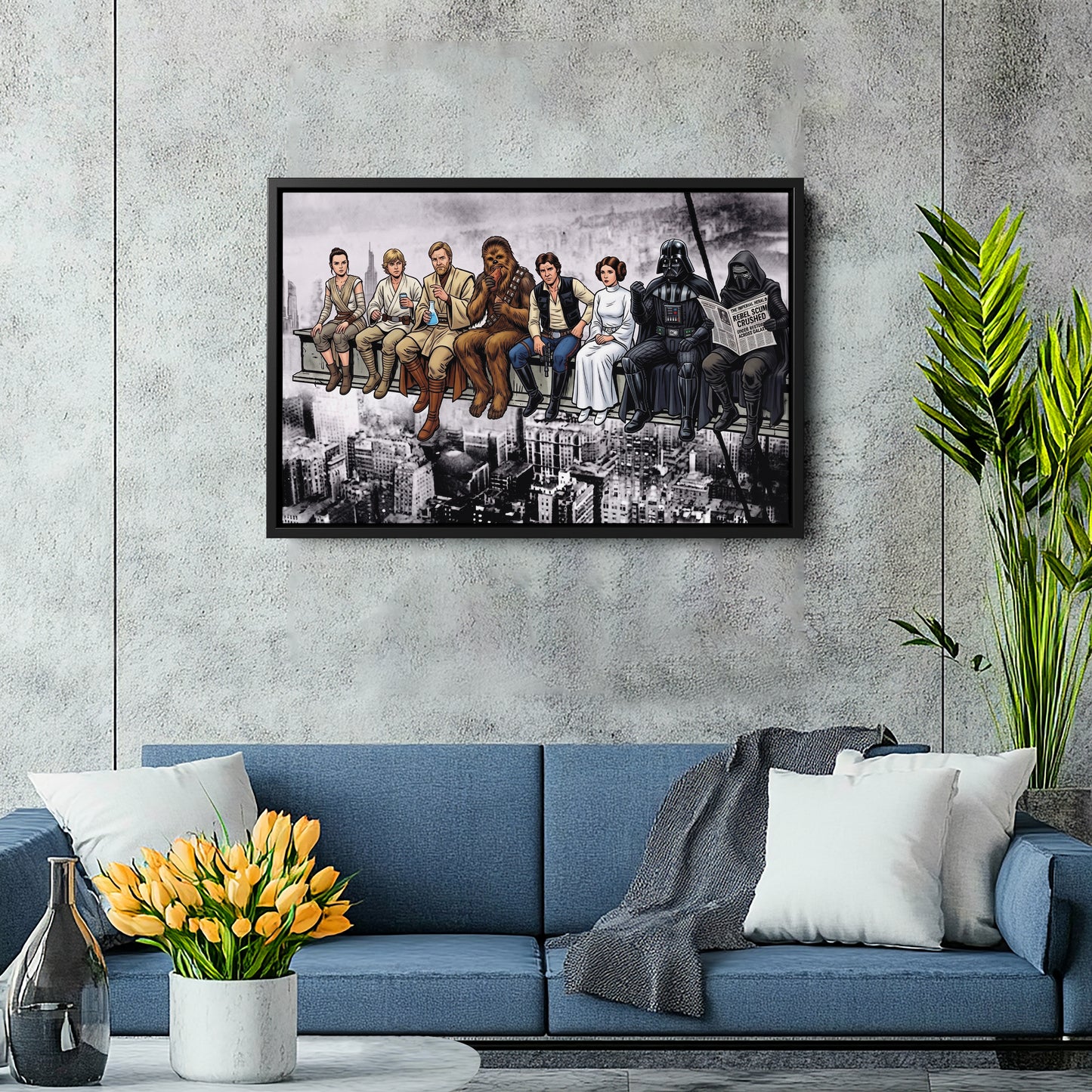 Star Wars Lunch Atop a Skyscraper Canvas Wall Art