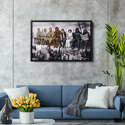 Star Wars Lunch Atop a Skyscraper Canvas Wall Art