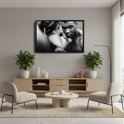 Mike Tyson Training Poster – Boxing Canvas Art Wall Decor