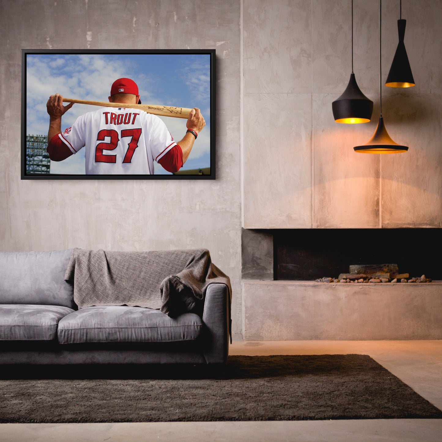 Mike Trout - Los Angeles Angels Canvas Wall Art Decor