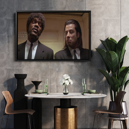 Pulp Fiction Vincent & Jules Canvas Wall Art – Movie Duo Icon Decor