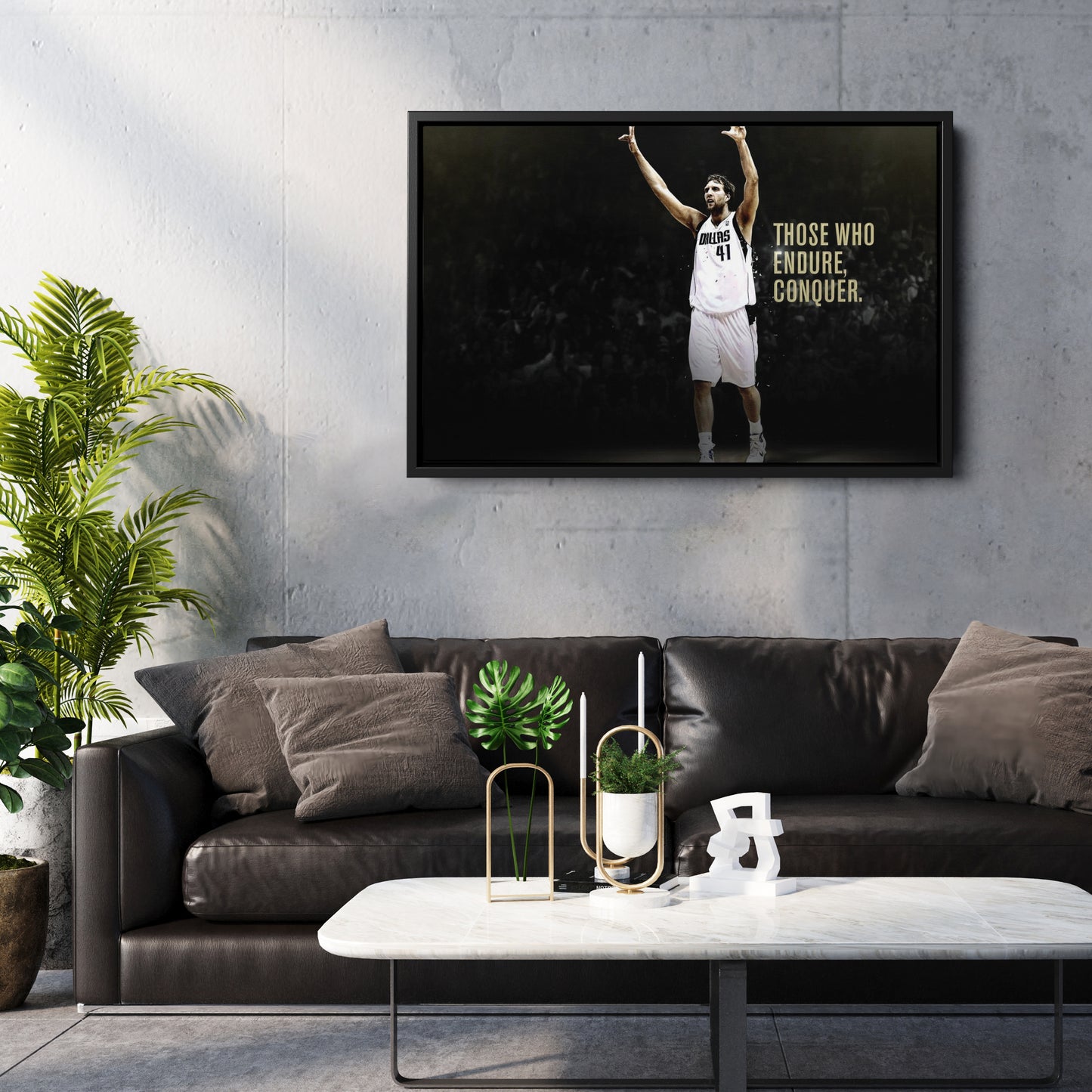 Dirk Nowitzki Basketball Quotes Canvas Wall Art – NBA Legend Poster