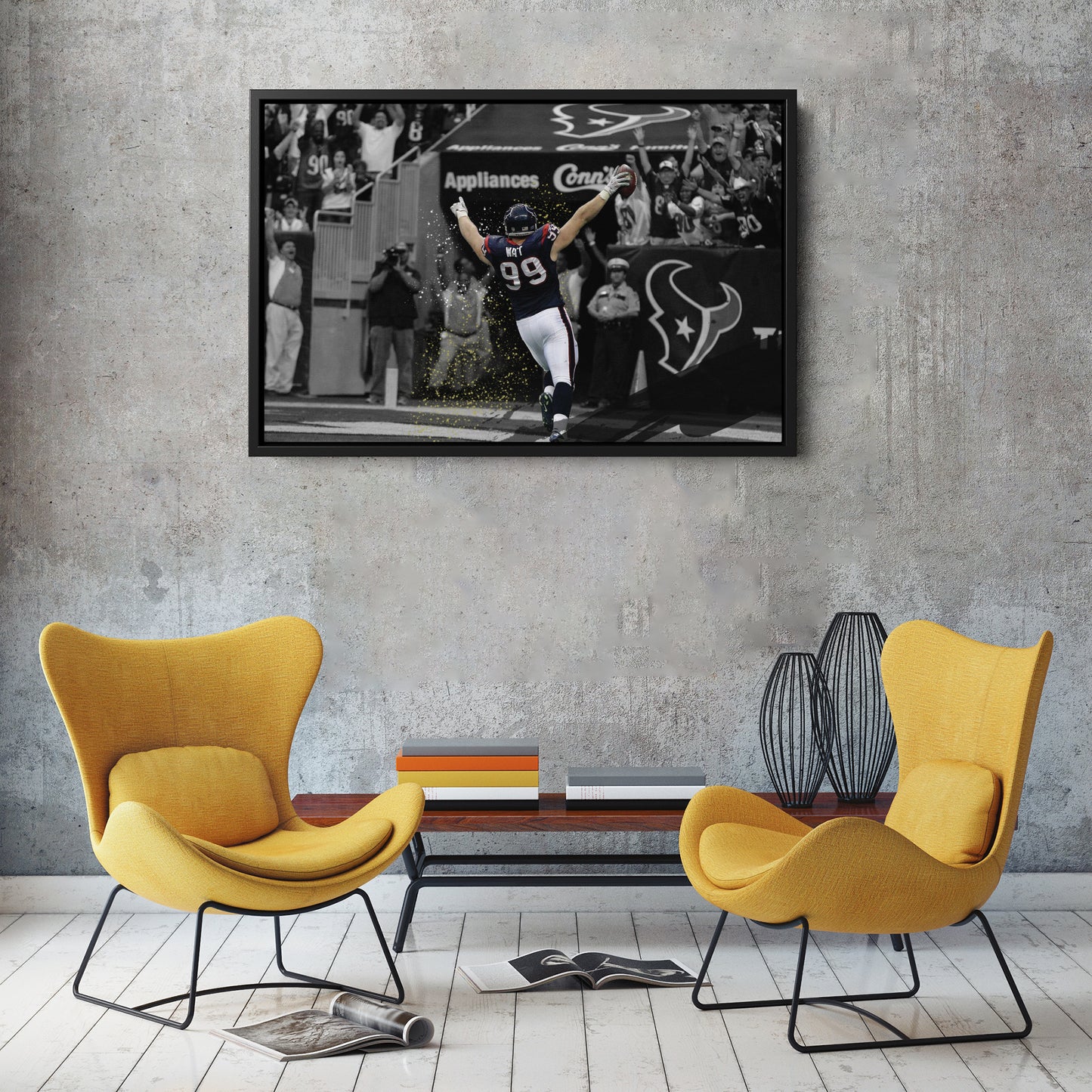 J.J. Watt’s Pick-6 Houston Texans Canvas Wall Art Decor - NFL Action Moment Art