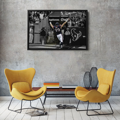 J.J. Watt’s Pick-6 Houston Texans Canvas Wall Art Decor - NFL Action Moment Art