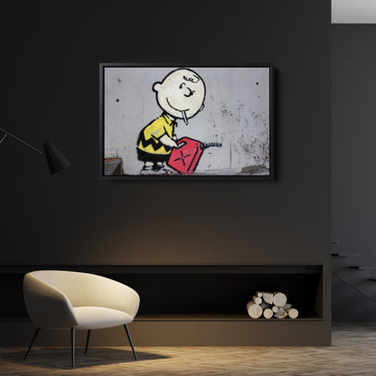 Banksy 'Gas and Smoke' Canvas Print - Framed Wall Art