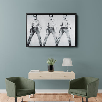 Elvis Presley Triple Canvas Poster – Framed Wall Art Home Decor