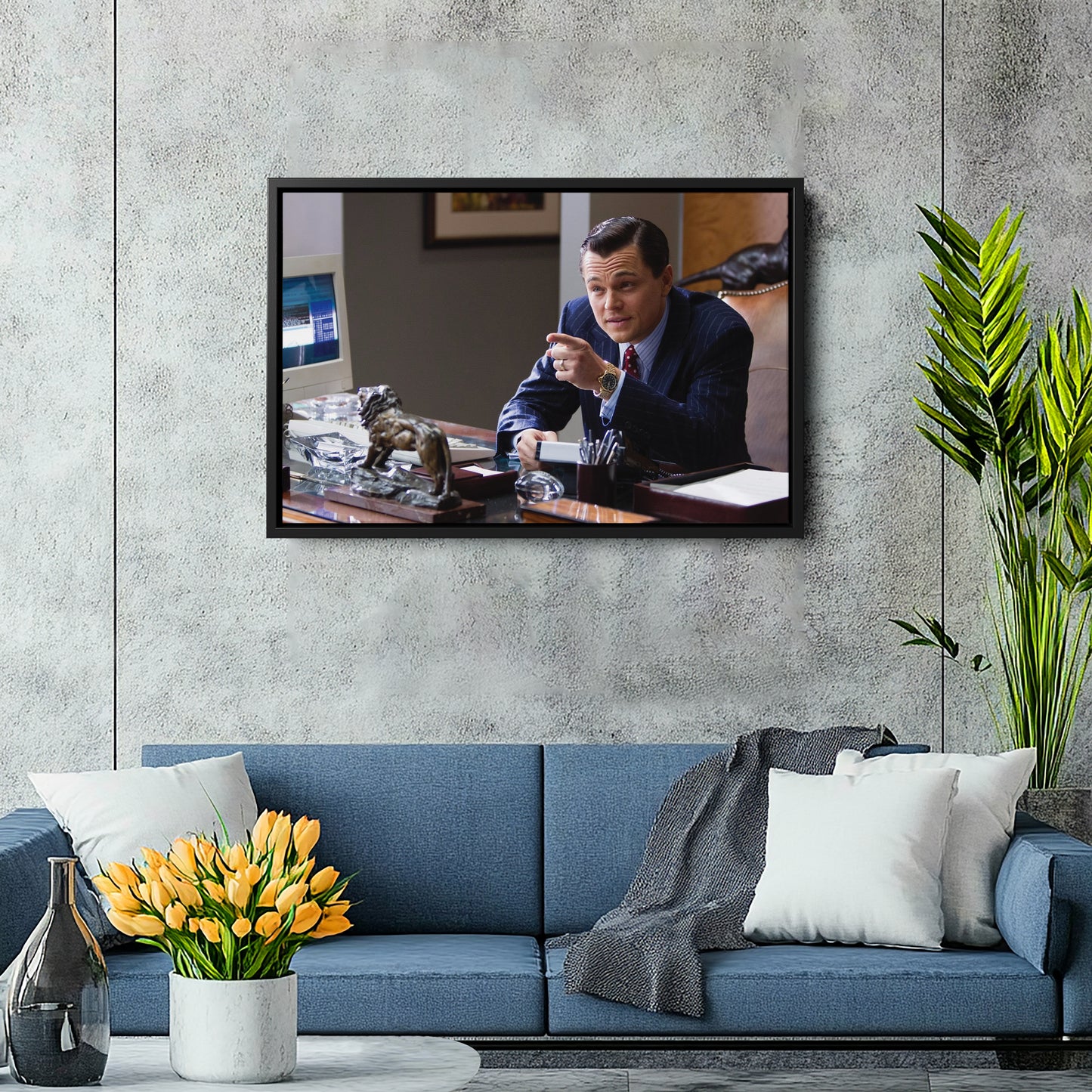 The Wolf of Wall Street Leonardo DiCaprio Movie Canvas Art – Timeless Cinematic Moment Decor