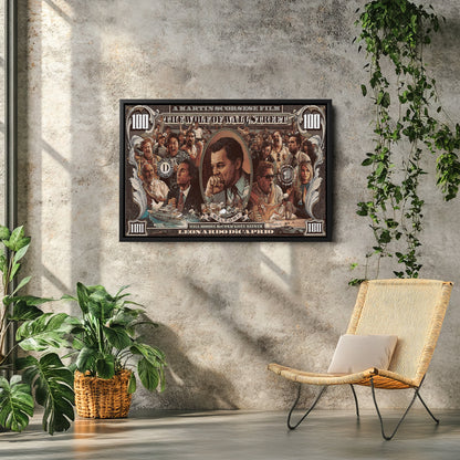 The Wolf of Wall Street Movie Poster – Canvas Wall Art Framed Home Decor