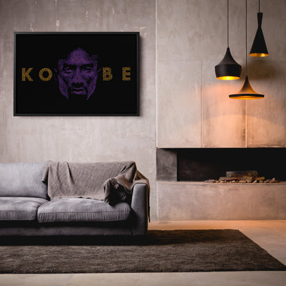 Kobe Bryant Graphical Effect Canvas Wall Art – Legendary Player Art