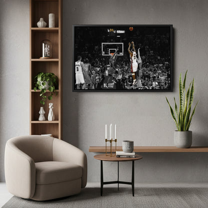 LeBron James Hits Game-Winning Buzzer vs Magic Canvas Wall Art Decor - NBA Playoff Art