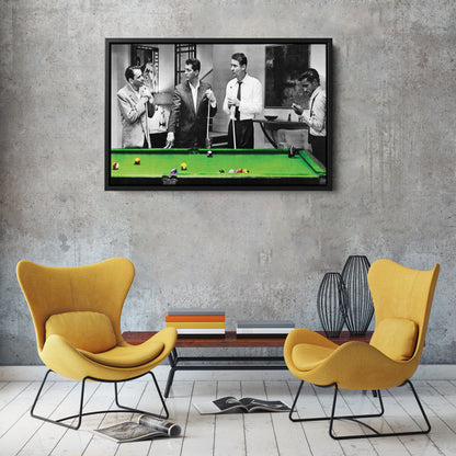 The Rat Pack - Playing Pool Canvas Wall Art Decor