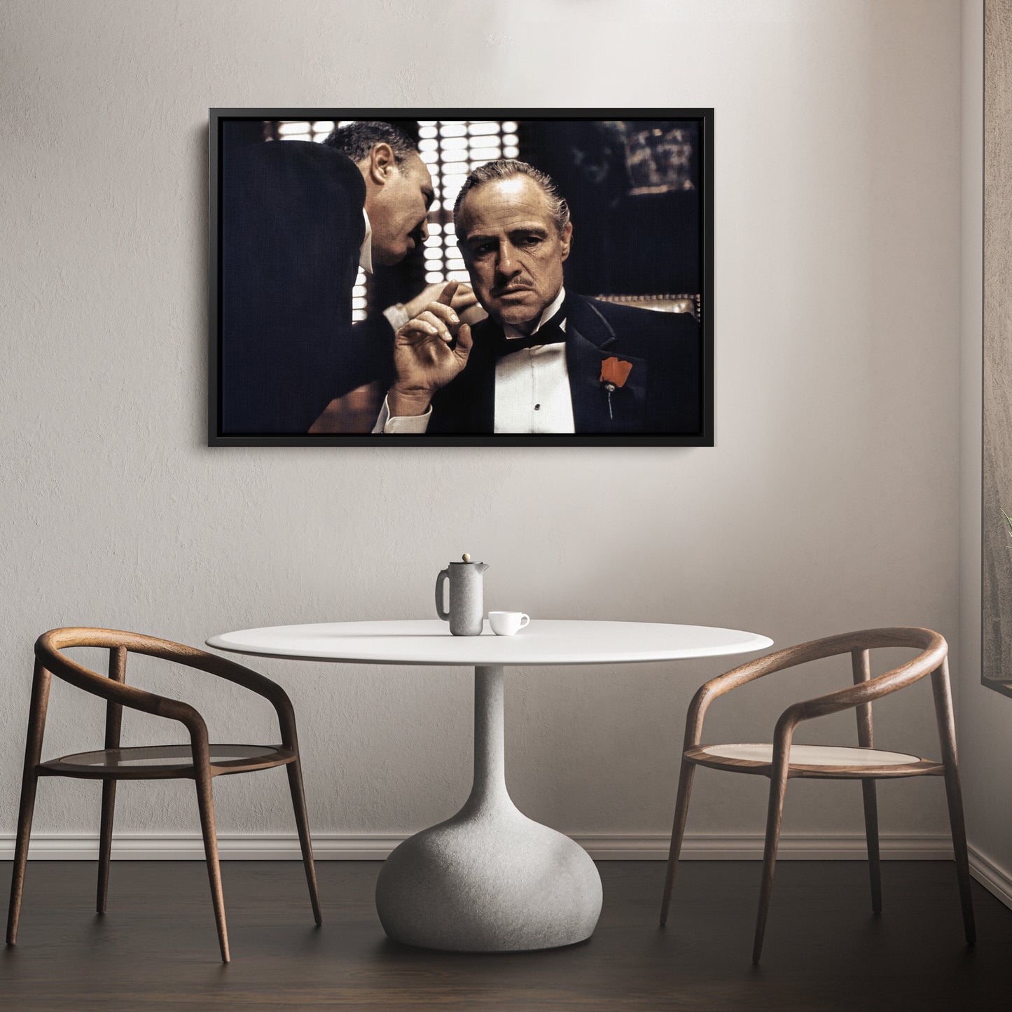 Vito Corleone Canvas Wall Art – 'The Godfather' Movie Poster