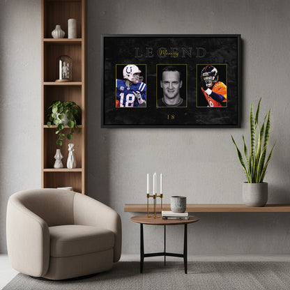 Peyton Manning NFL Canvas Wall Art – Football Legend Decor