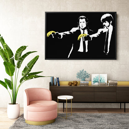 Pulp Fiction Banana Gun Canvas Wall Art – Iconic Movie Moment Decor