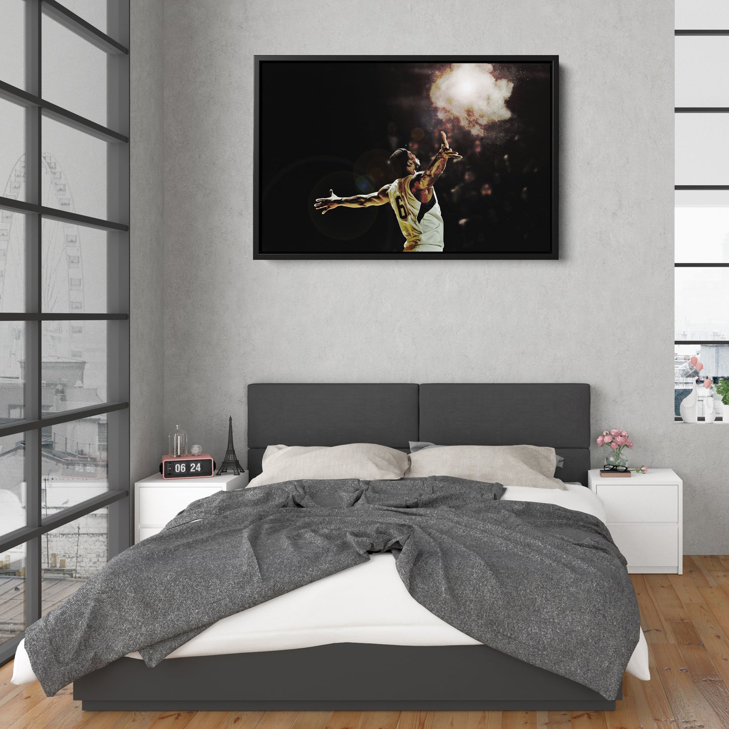 LeBron James Basketball Effect Canvas Wall Art – King’s Legacy Poster