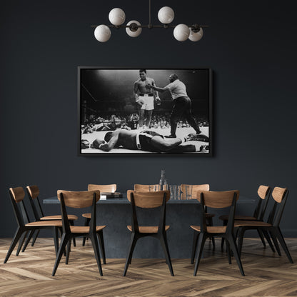 Muhammad Ali Knockout Canvas Wall Art – Boxing Champion Decor