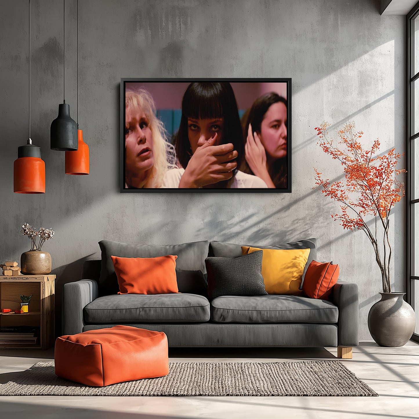 Pulp Fiction Mia Wallace Canvas Wall Art – Cinematic Star Decor