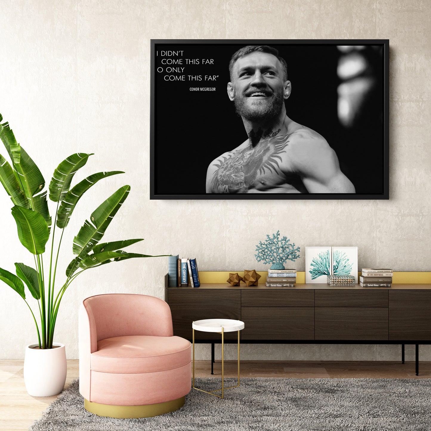Conor McGregor Quote Canvas Wall Art – Inspirational MMA Print for Home