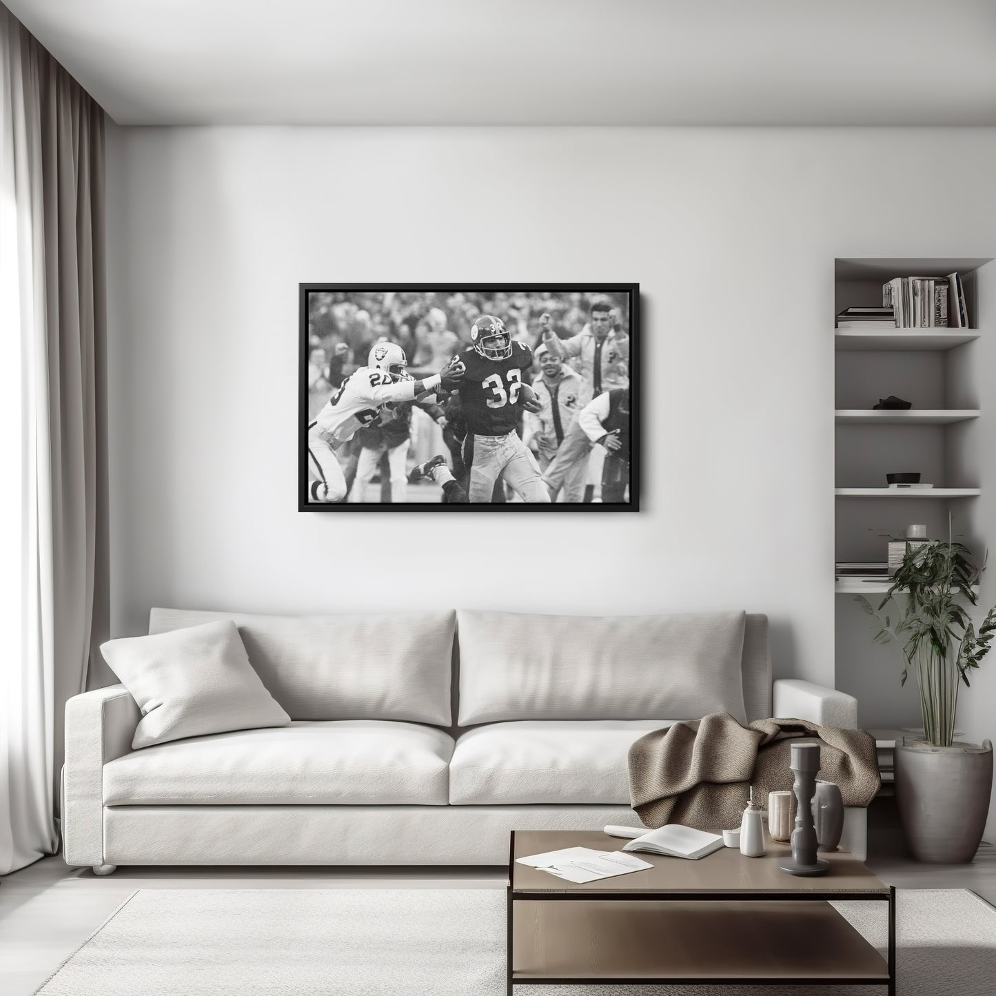 The Immaculate Reception Canvas Art - Steelers vs. Raiders NFL Decor