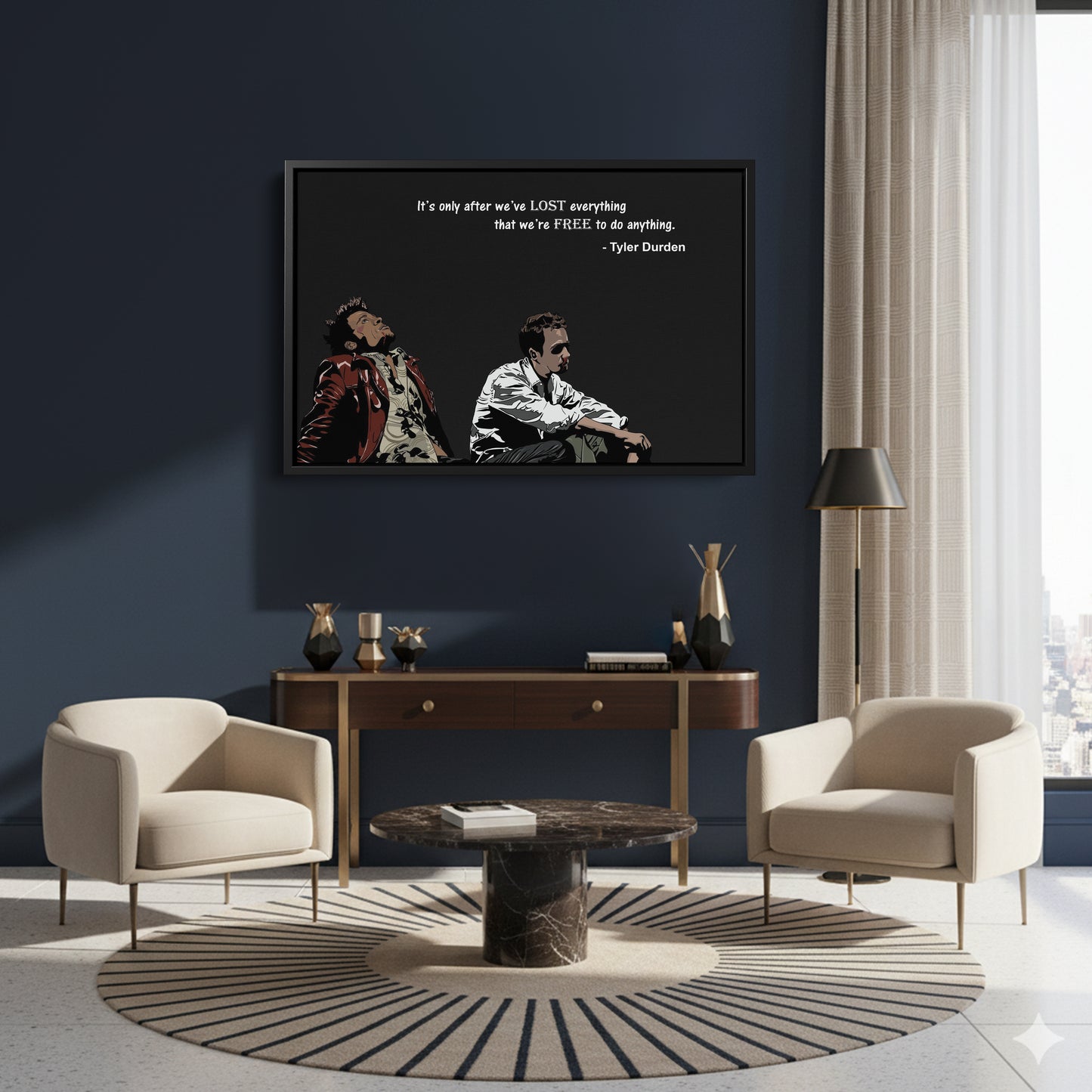 Fight Club Tyler Durden Canvas Wall Art – Inspirational Quote Print