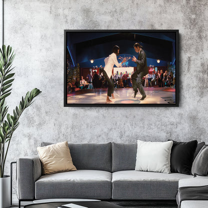 Pulp Fiction Dance Twist Canvas Wall Art – Iconic Movie Scene Decor