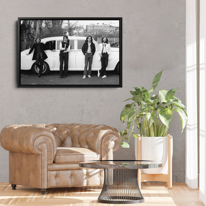 The Beatles Car Music Group Canvas Wall Art – Iconic Band Decor