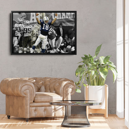 Peyton Manning AFC Championship Canvas Art - NFL Colts vs. Patriots