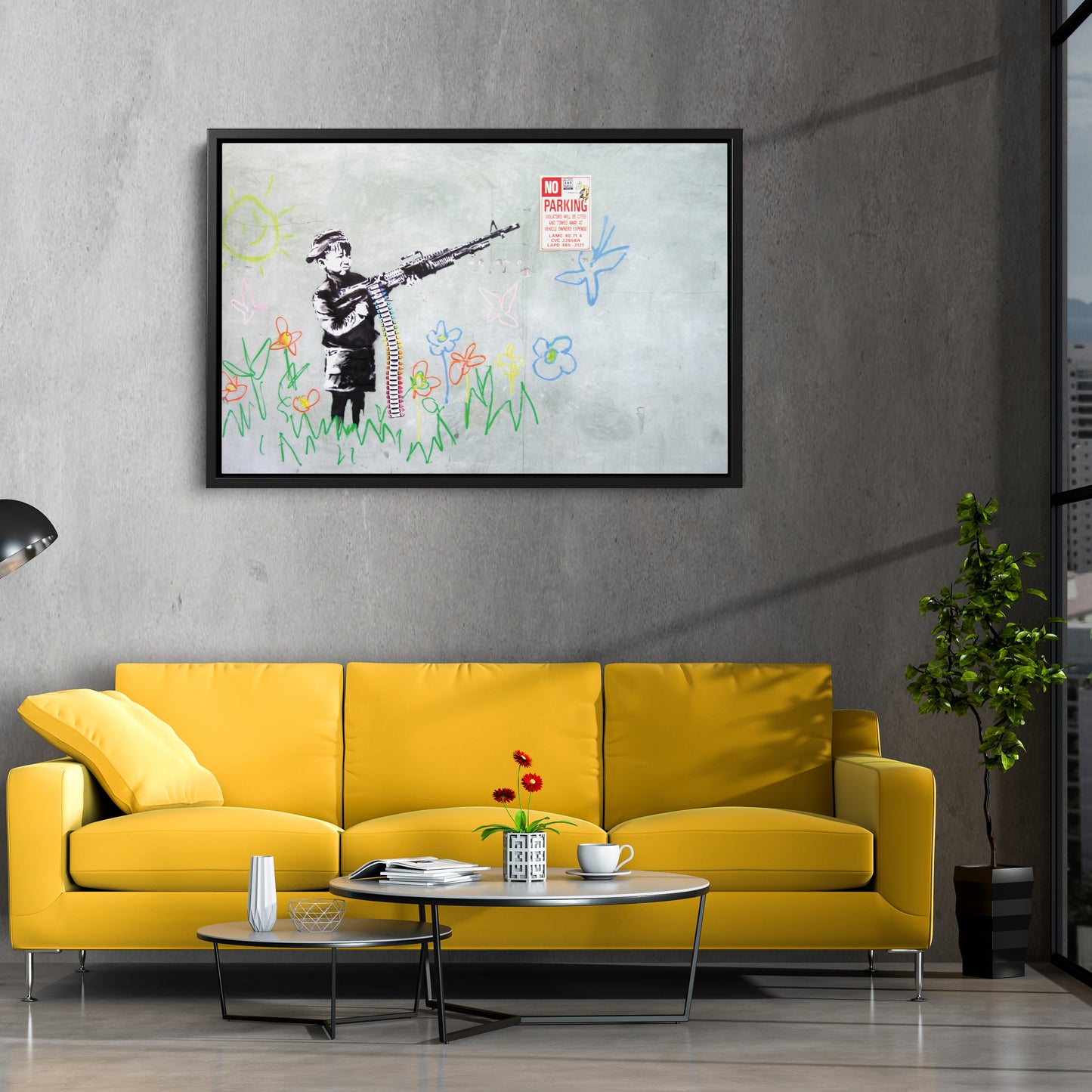 Banksy 'Soldier Boy' Canvas Print - Framed Wall Art