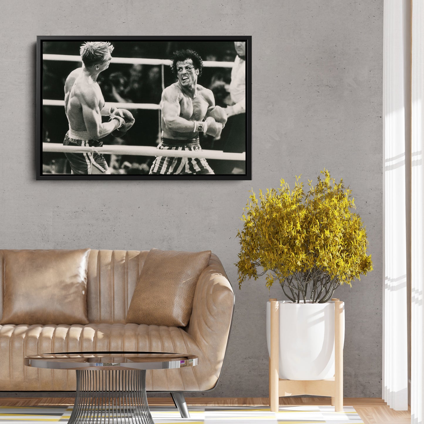 Rocky Balboa vs Ivan Drago Poster – Boxing Movie Canvas Wall Art Decor
