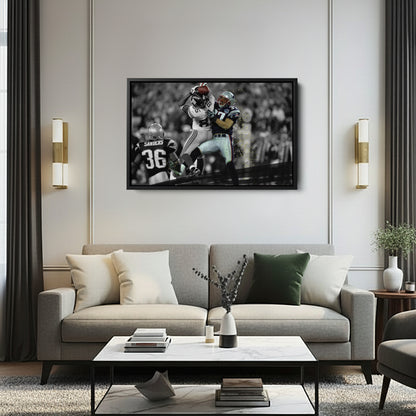 David Tyree Helmet Catch Canvas Wall Art Decor - Legendary NFL Moment Art