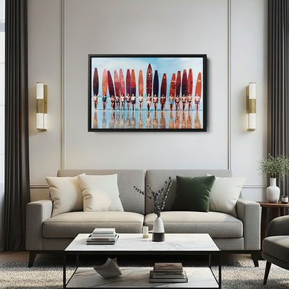 Evolution of Surfboard - Vintage Canvas Wall Art Decor for Surf Lovers