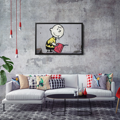 Banksy 'Gas and Smoke' Canvas Print - Framed Wall Art