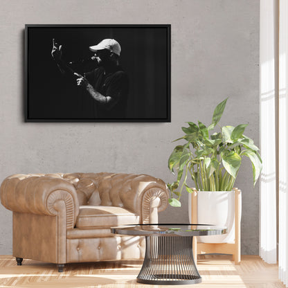 Mac Miller Black and White Canvas Wall Art – Rap Icon Tribute