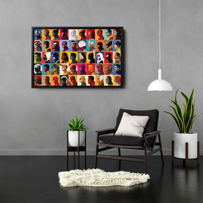 Marvel Headshots Canvas Art - Comic Book Hero Wall Decor