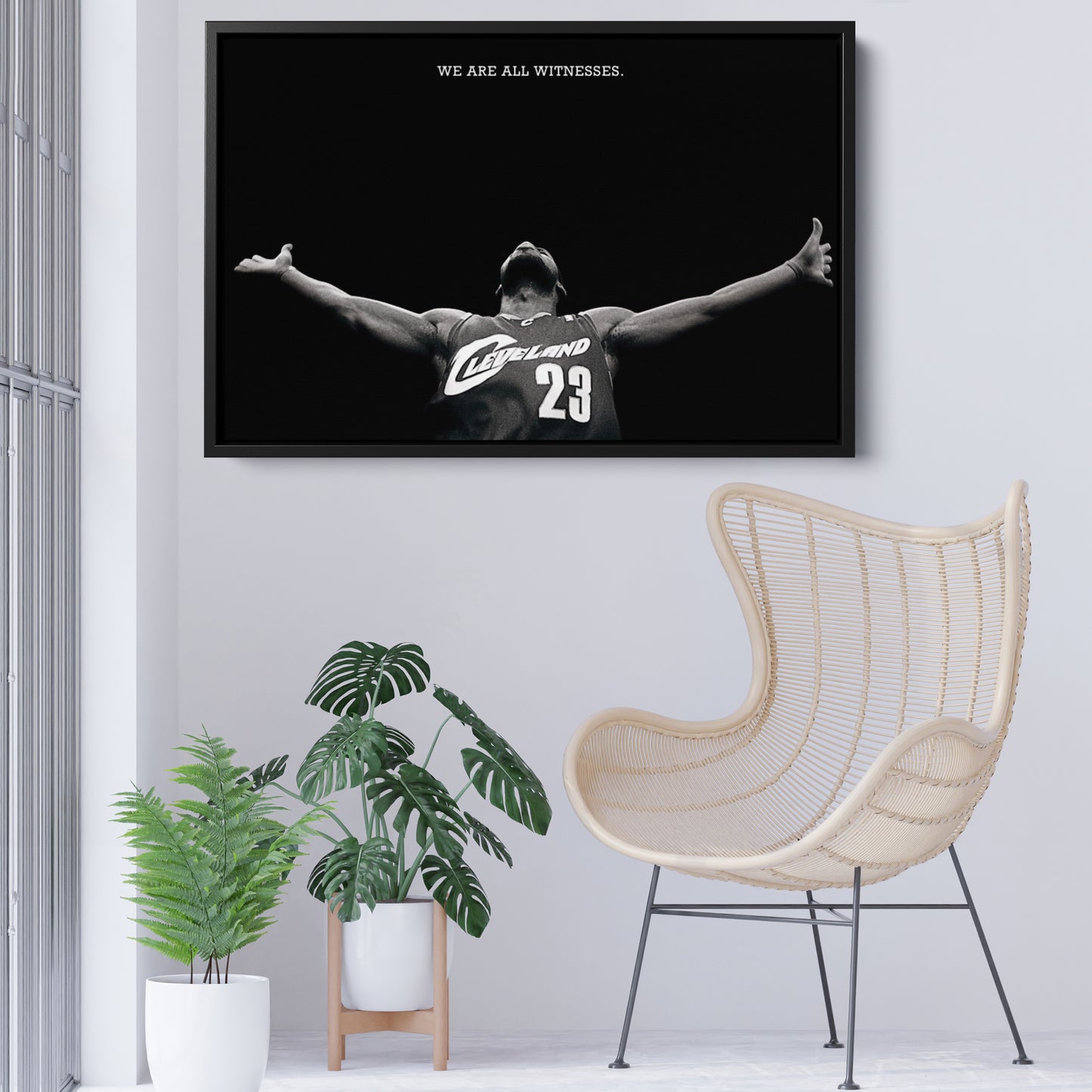 LeBron James We Are All Witness Canvas Wall Art – NBA Legend Tribute