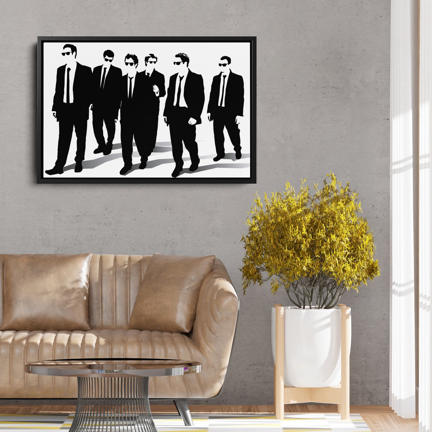 Reservoir Dogs Illustration Canvas Art – Cult Movie Icon Decor
