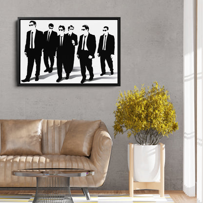 Reservoir Dogs Illustration Canvas Art – Cult Movie Icon Decor