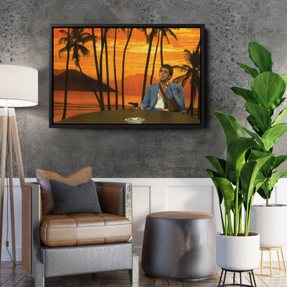 Scarface Al Pacino Art Effect Canvas Wall Art – Iconic Movie Moment Decor