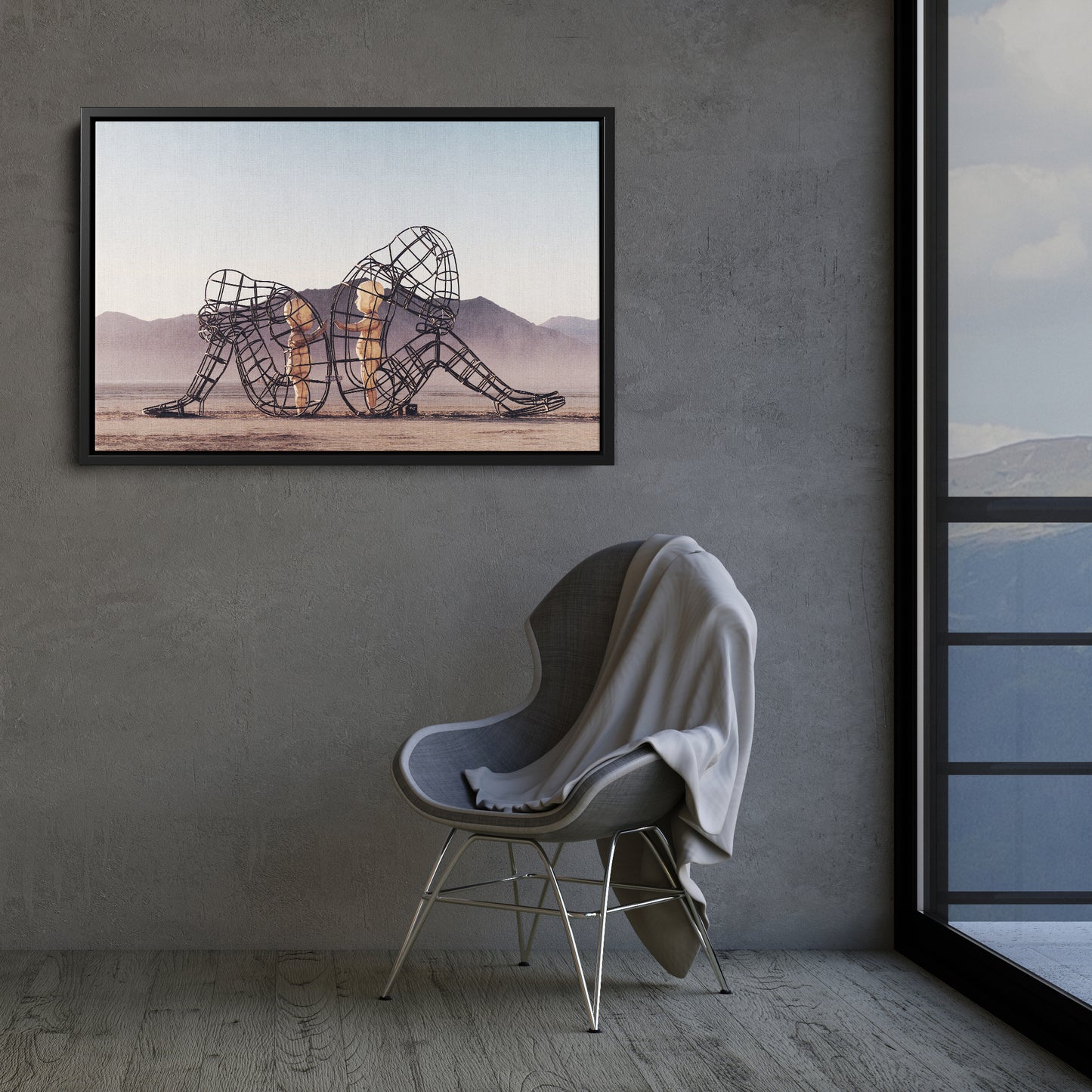 Two People Turning Their Backs by Alexander Milov Canvas Art - Modern Decor