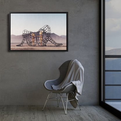 Two People Turning Their Backs by Alexander Milov Canvas Art - Modern Decor