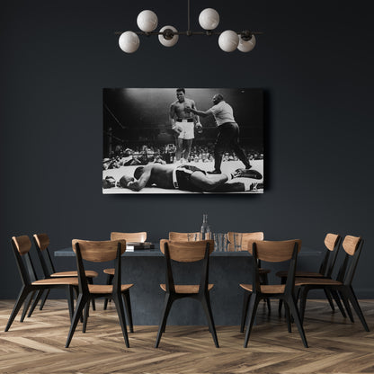 Muhammad Ali Knockout Canvas Wall Art – Boxing Champion Decor