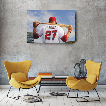 Mike Trout - Los Angeles Angels Canvas Wall Art Decor