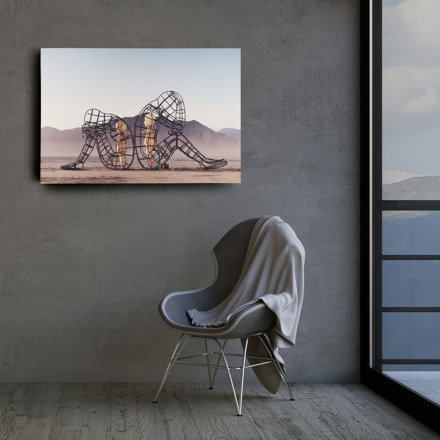 Two People Turning Their Backs by Alexander Milov Canvas Art - Modern Decor
