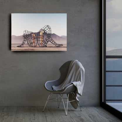 Two People Turning Their Backs by Alexander Milov Canvas Art - Modern Decor
