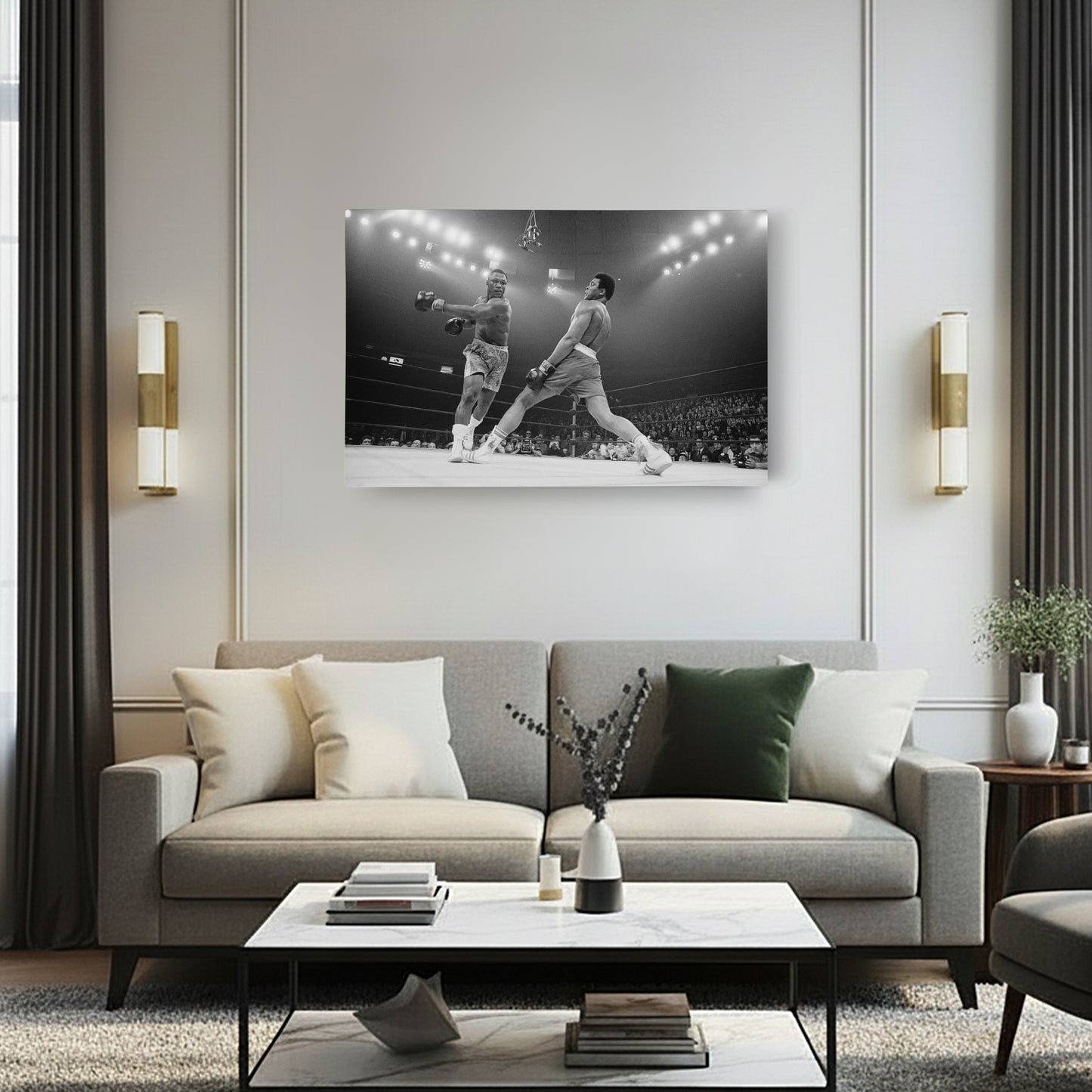 Muhammad Ali Boxing Knockout Canvas Art – Legendary Sports Fans Decor