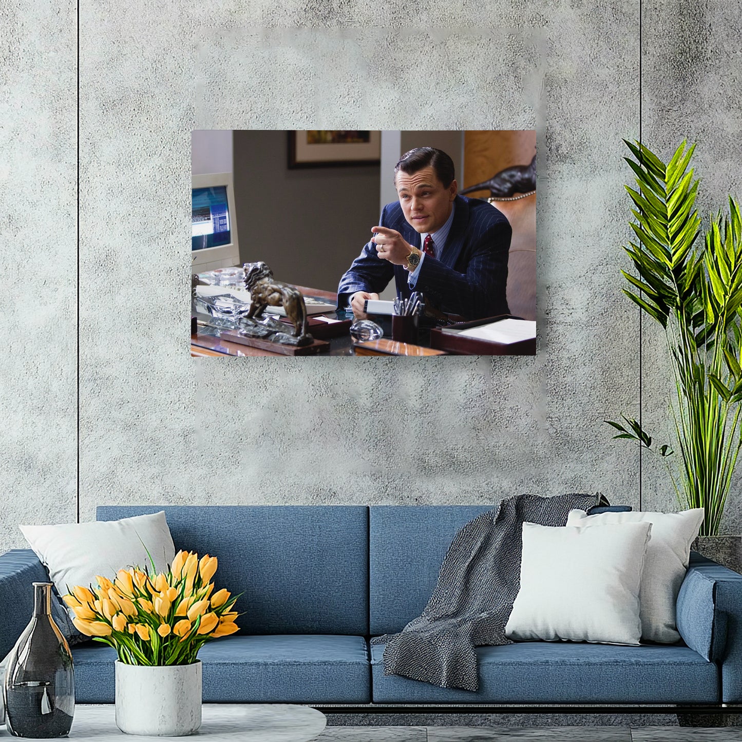 The Wolf of Wall Street Leonardo DiCaprio Movie Canvas Art – Timeless Cinematic Moment Decor