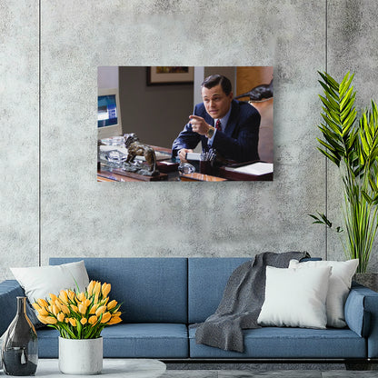 The Wolf of Wall Street Leonardo DiCaprio Movie Canvas Art – Timeless Cinematic Moment Decor