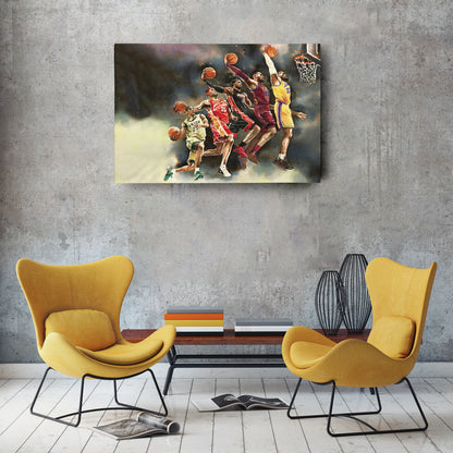 LeBron James Evolution Canvas Wall Art – NBA Legacy Print