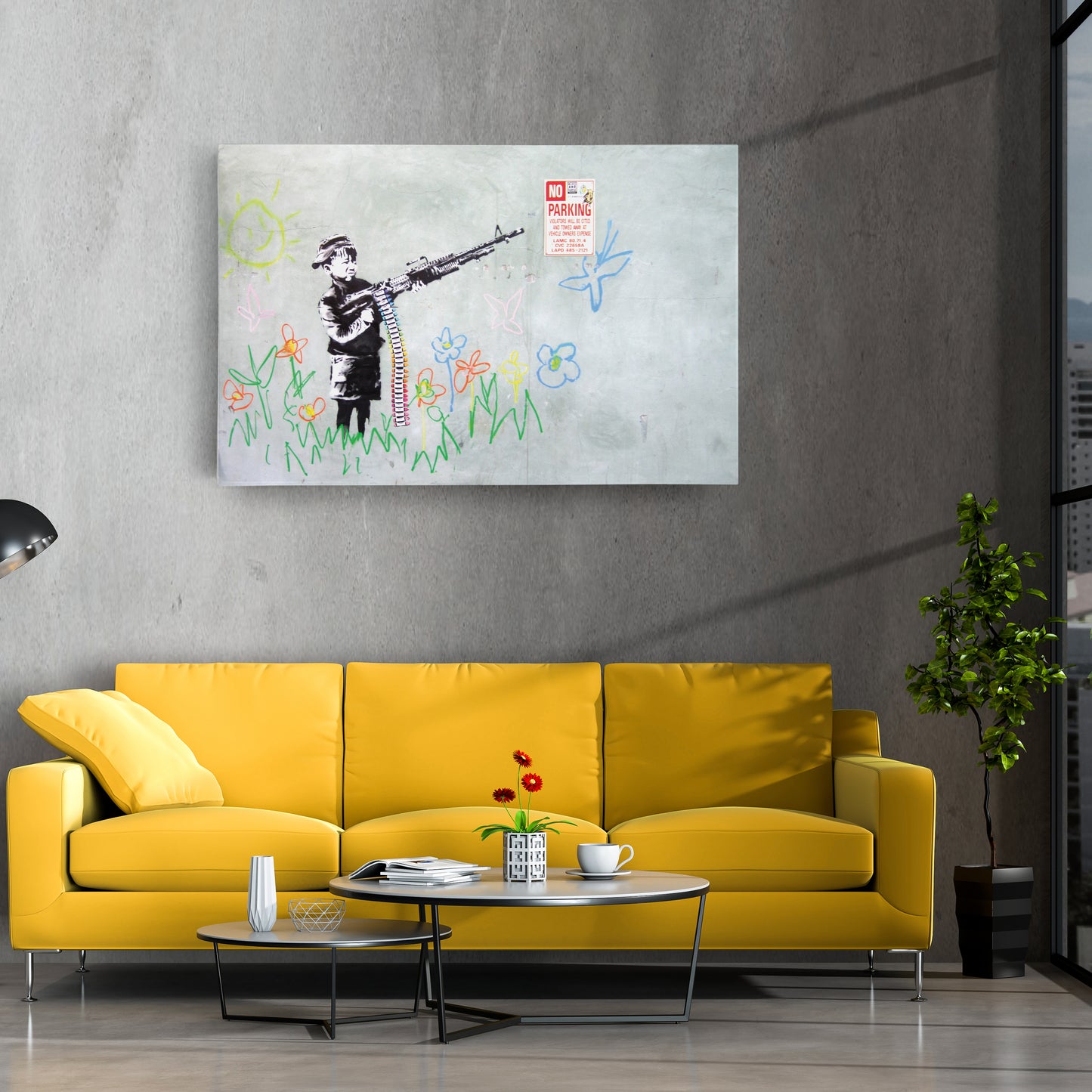 Banksy 'Soldier Boy' Canvas Print - Framed Wall Art